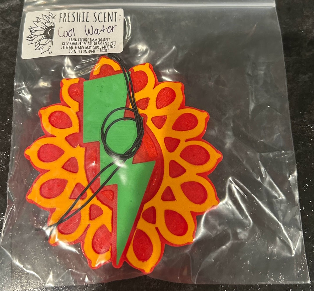 Tay 12... Green Lightening bolt with flower